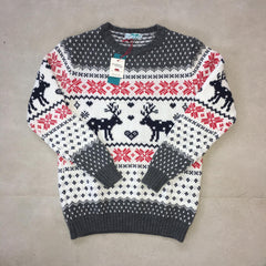 Maglione di Natale HEART & REINDEER GREY