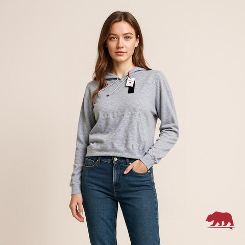 Felpa Basic Cappuccio CALIFORNIA GRIGIO MELANGE