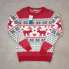 Maglione di Natale HEART & REINDEER RED